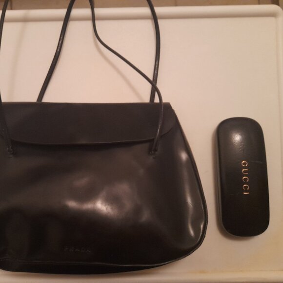 Authentic Prada Spazzolato Leather Flap Shoulder Purse. - Picture 14 of 17